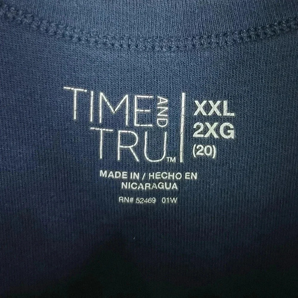 Time & Tru Navy Blue Scoop Neck Cami Tank Top XXL - Picture 4 of 4